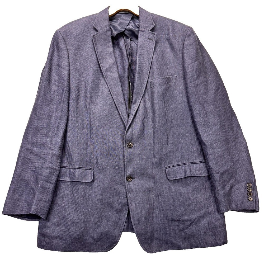 Lauren Ralph Lauren Blazer Mens 46XL Linen Two Button Notch Lapel Sport Coat